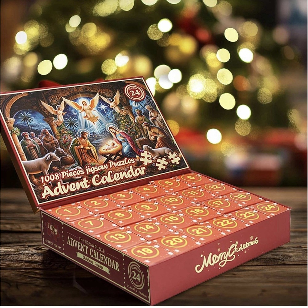 Advent Calendar 2025 Jigsaw Puzzles, 1008 Pieces Nativity Puzzles Countdown Cale - Picture 10 of 10